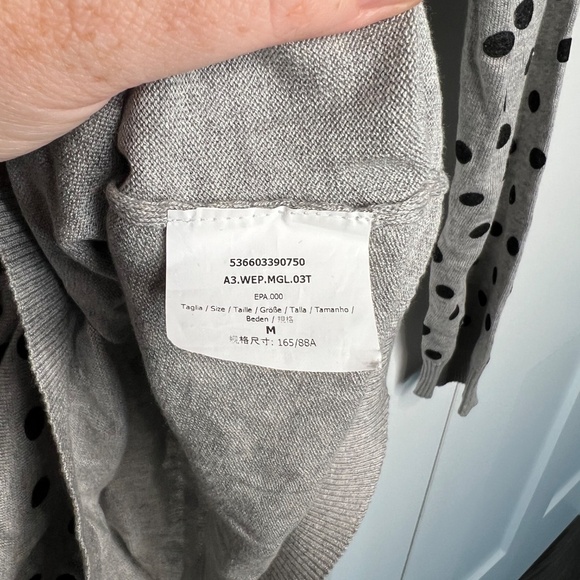 Weekend Max Mara Polka Dot Sequin Collar Sweater Women’s Size Medium - Picture 4 of 5